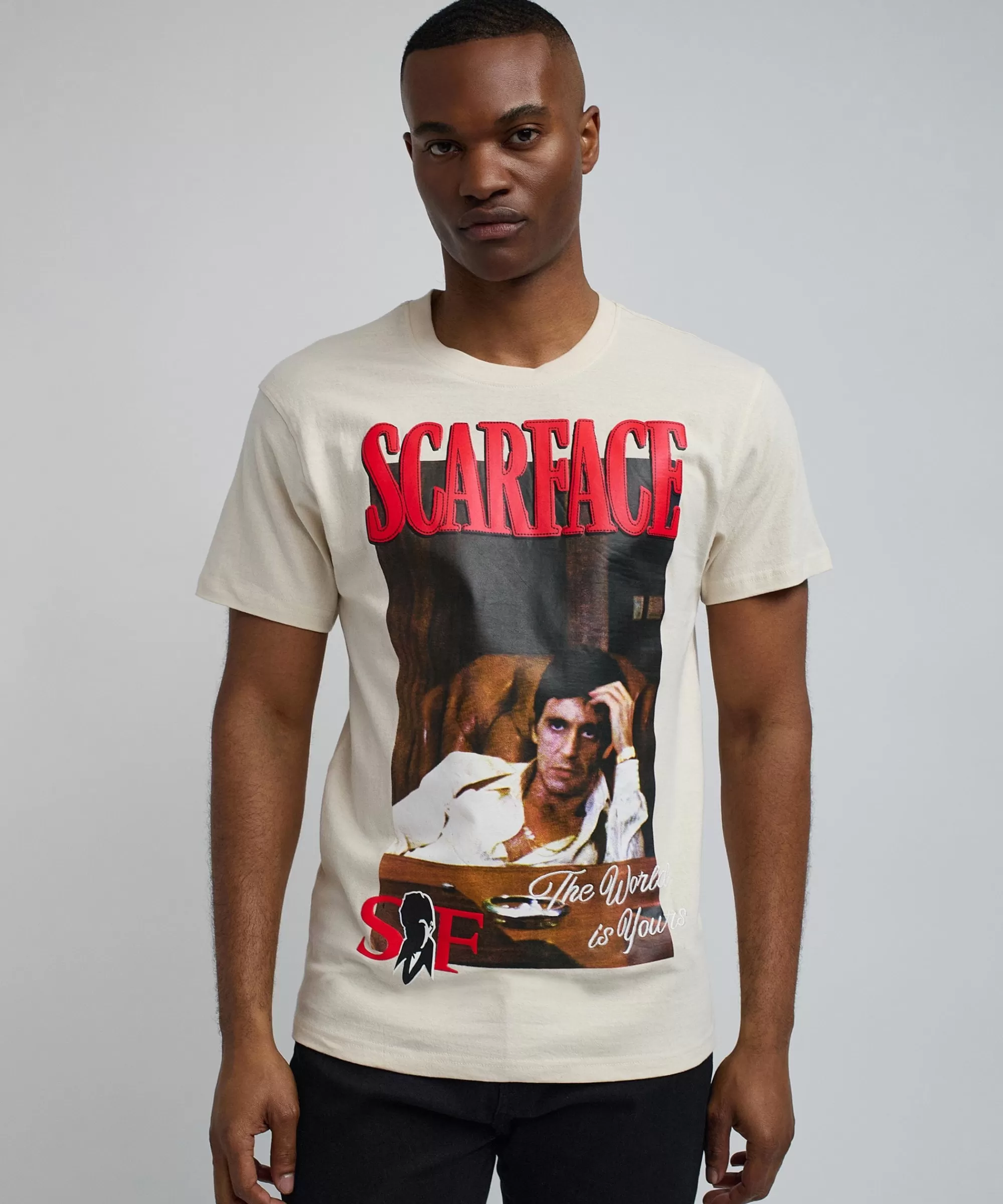 Cheap Scarface™ Artist Short Sleeve Tee - Khaki Graphic Tees