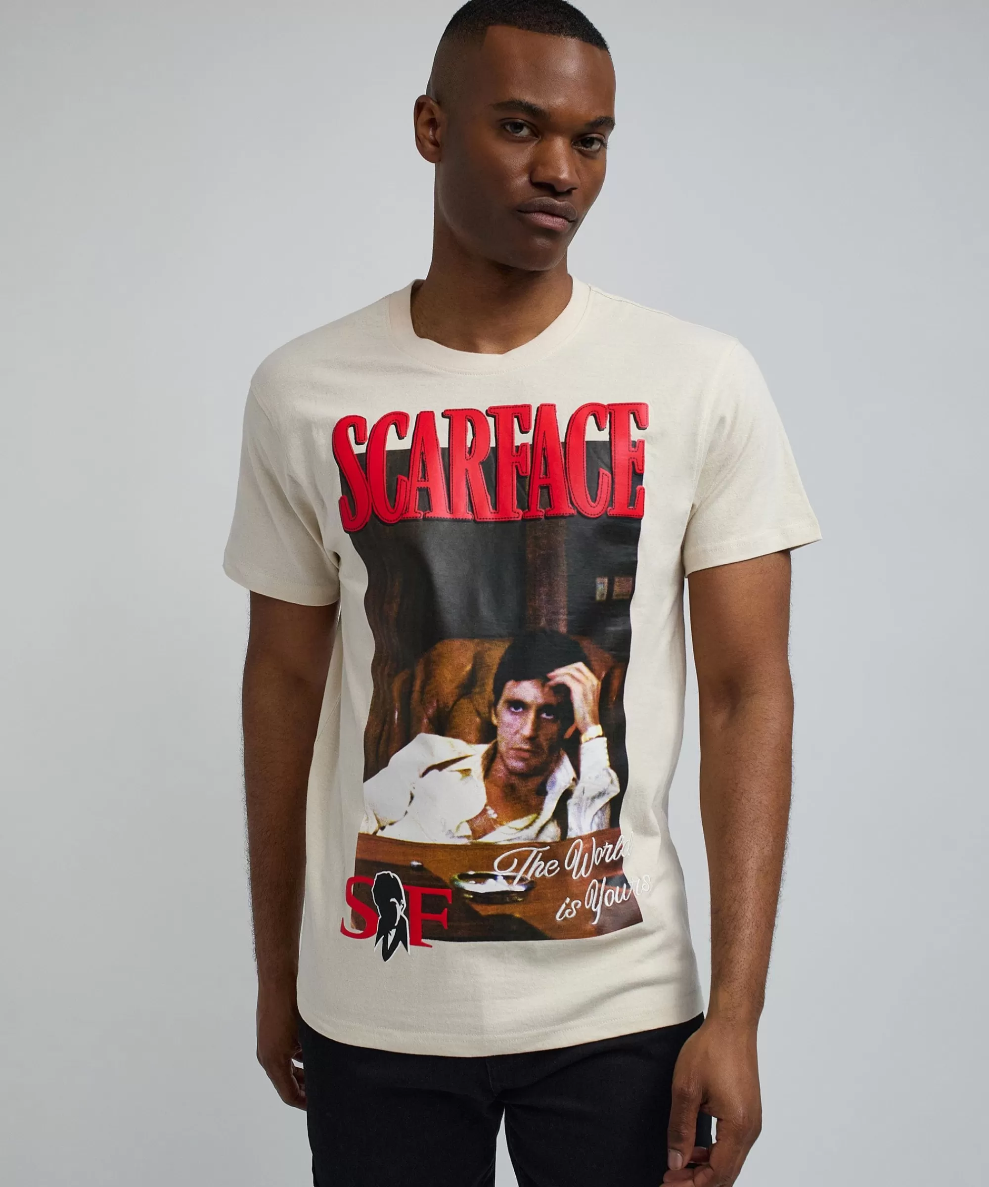 Cheap Scarface™ Artist Short Sleeve Tee - Khaki Graphic Tees