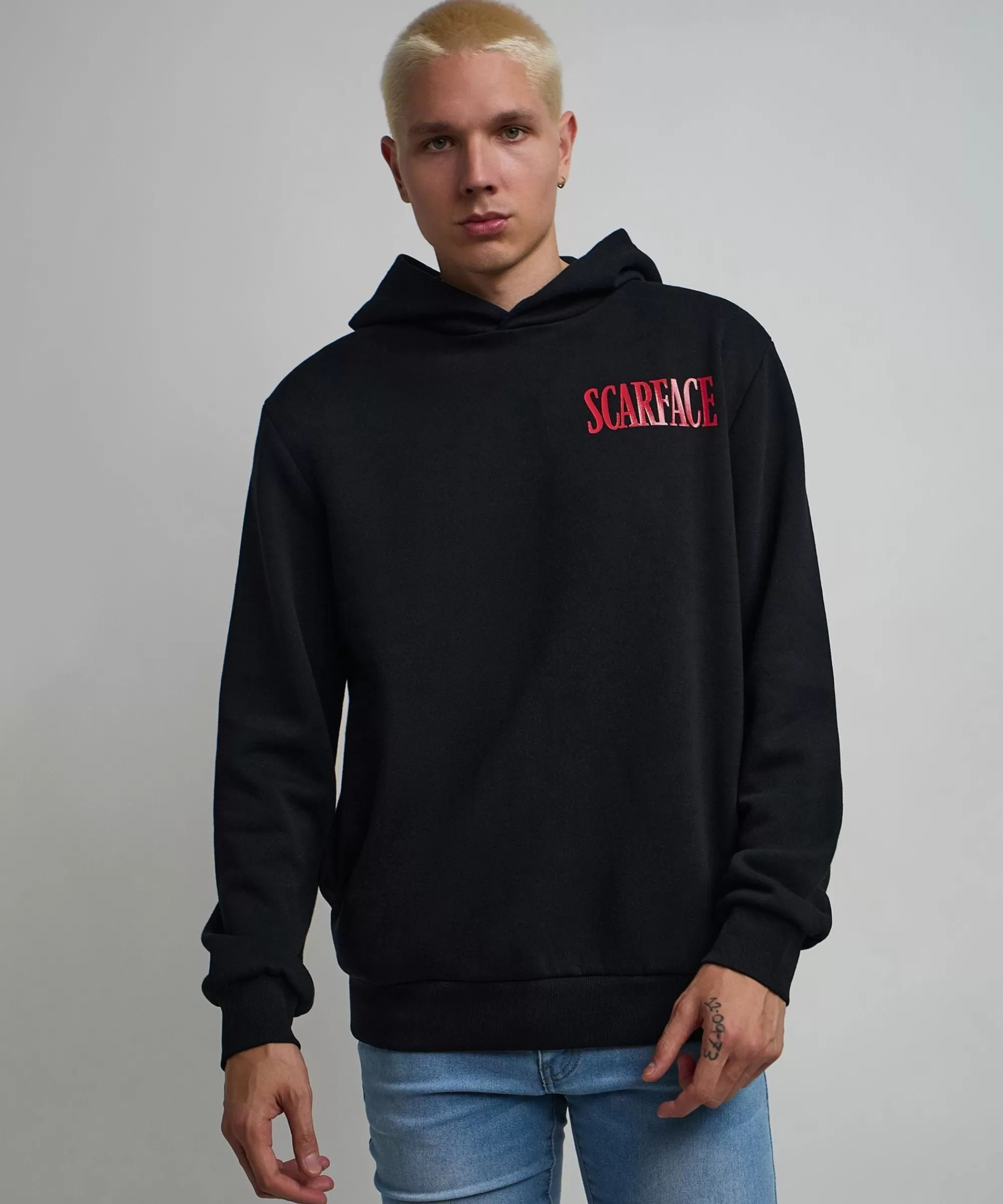 Online Scarface Classic Caviar Back Print Hoodie - Black Hoodies | Hoodies