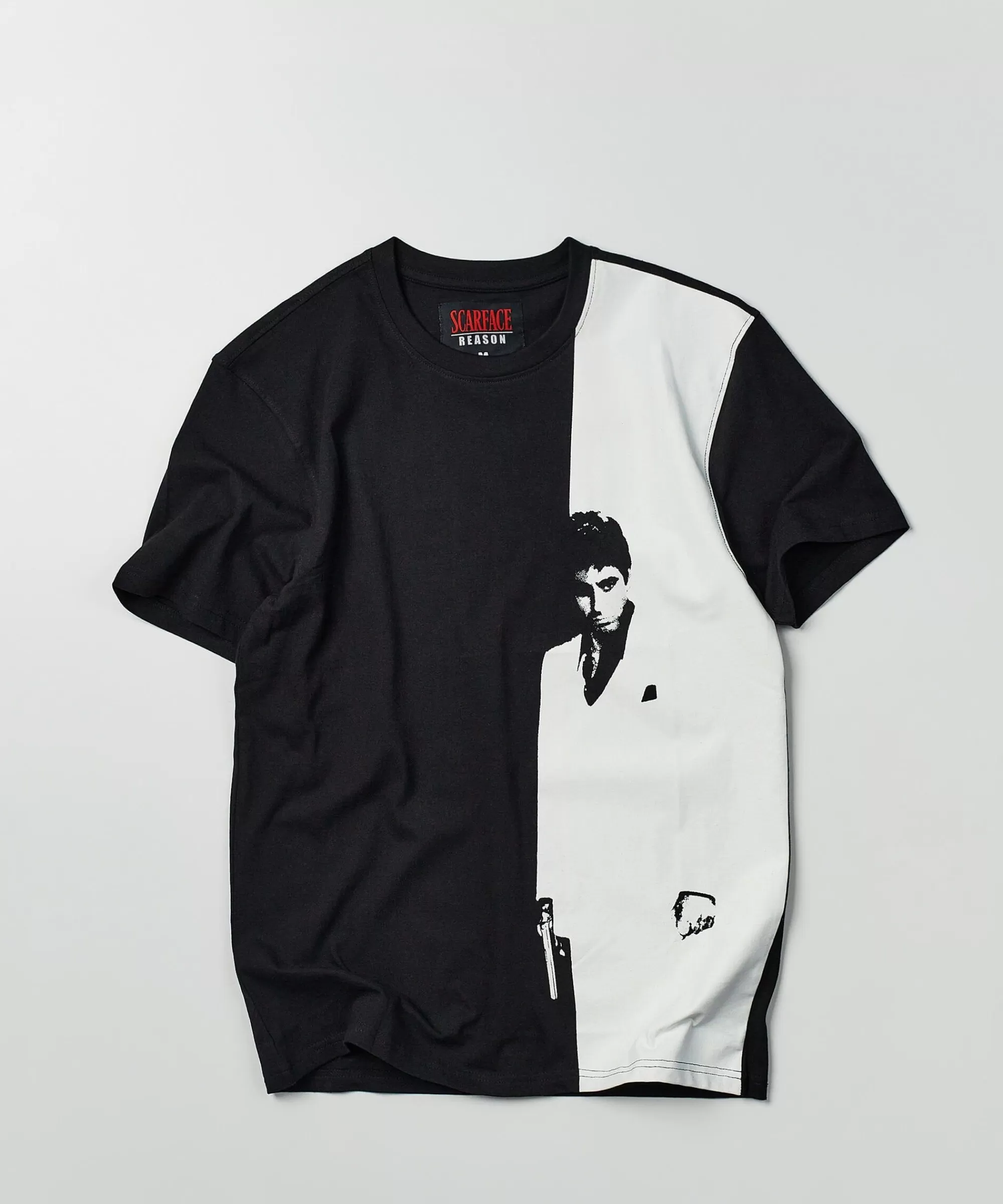 Sale Scarface Cover Art Split Short Sleeve Tee Graphic Tees