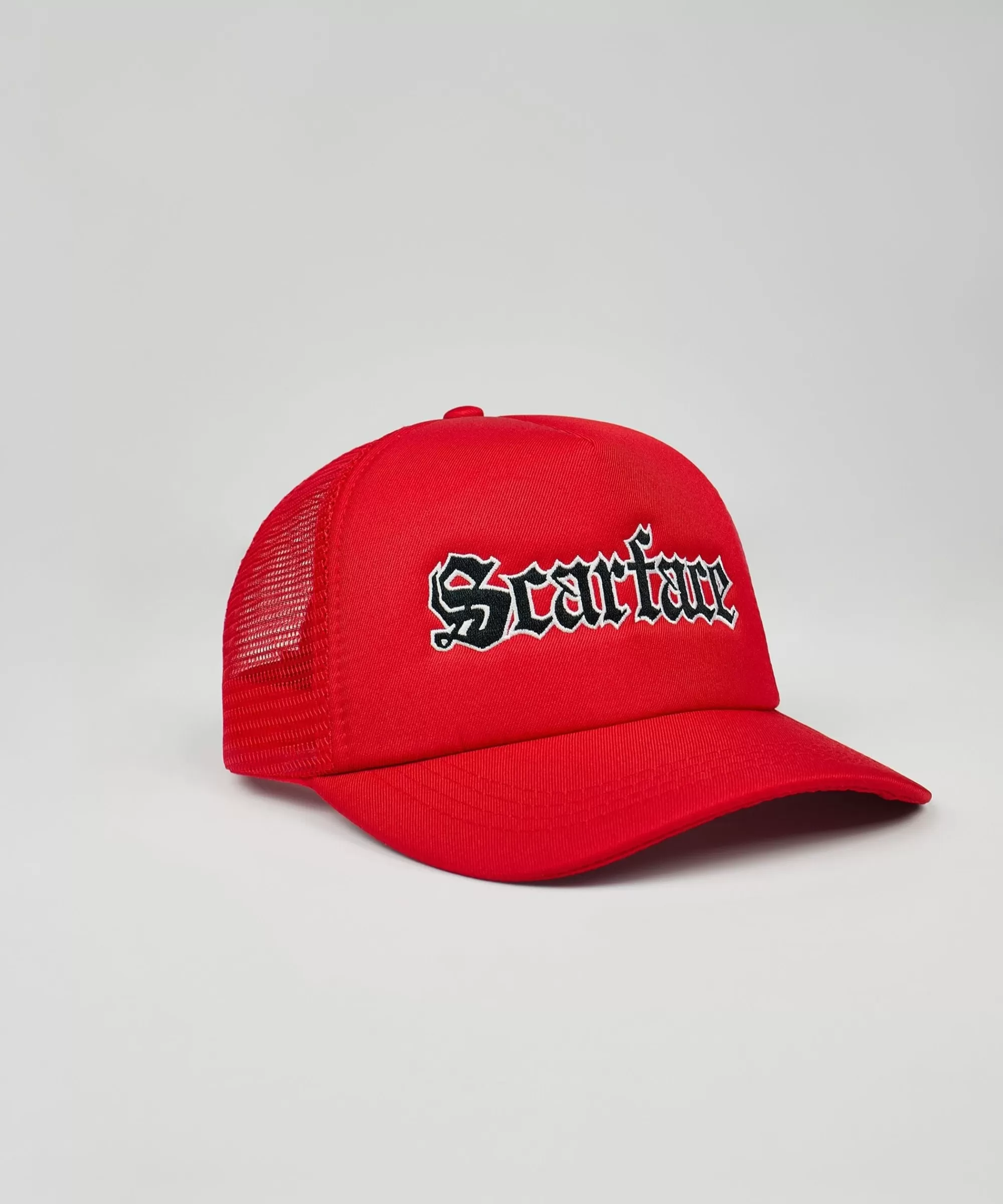 Hot Scarface Embroidered Trucker Hat - Red Hats