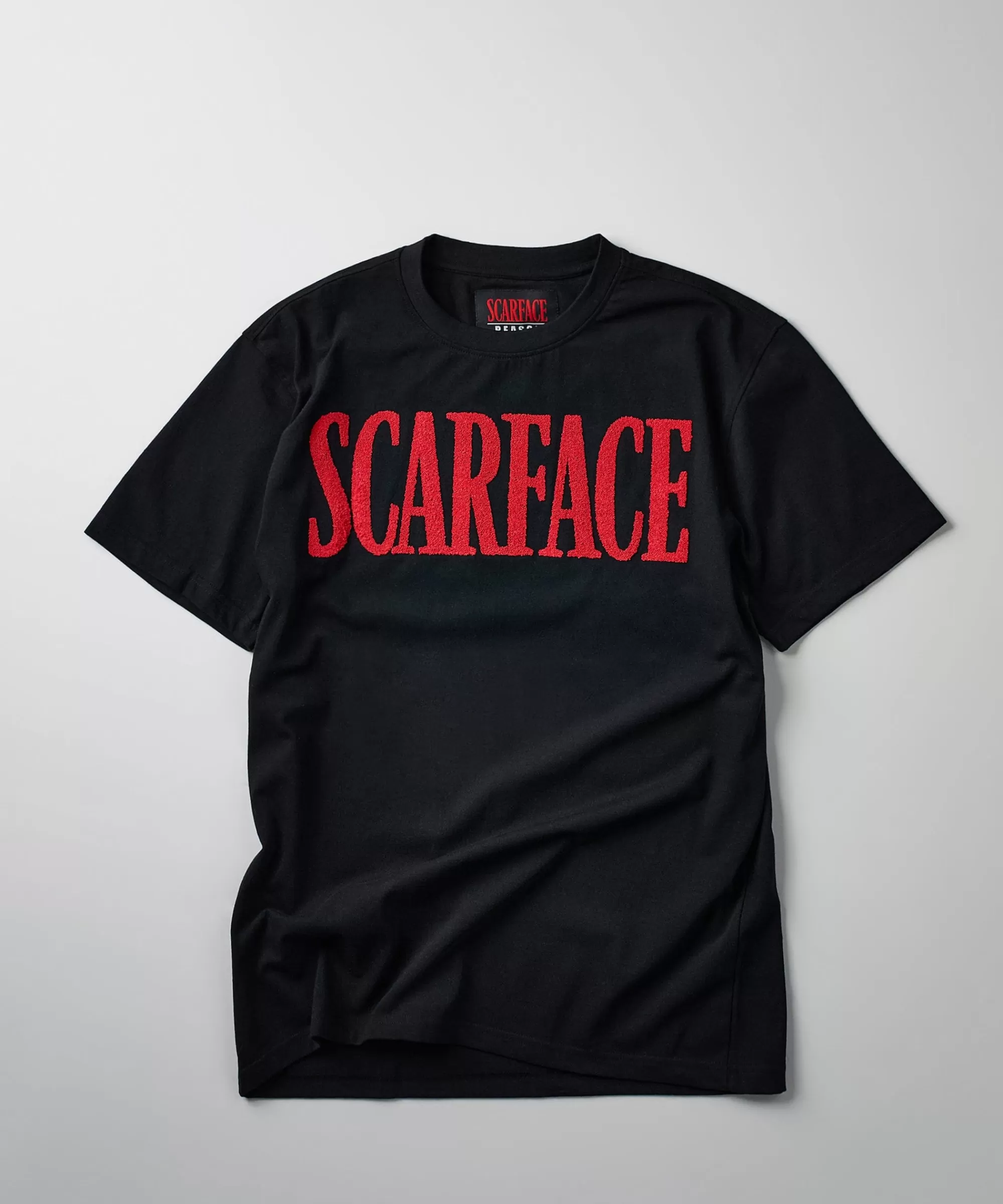 Online Scarface Logo Caviar Print Short Sleeve Tee - Black Graphic Tees