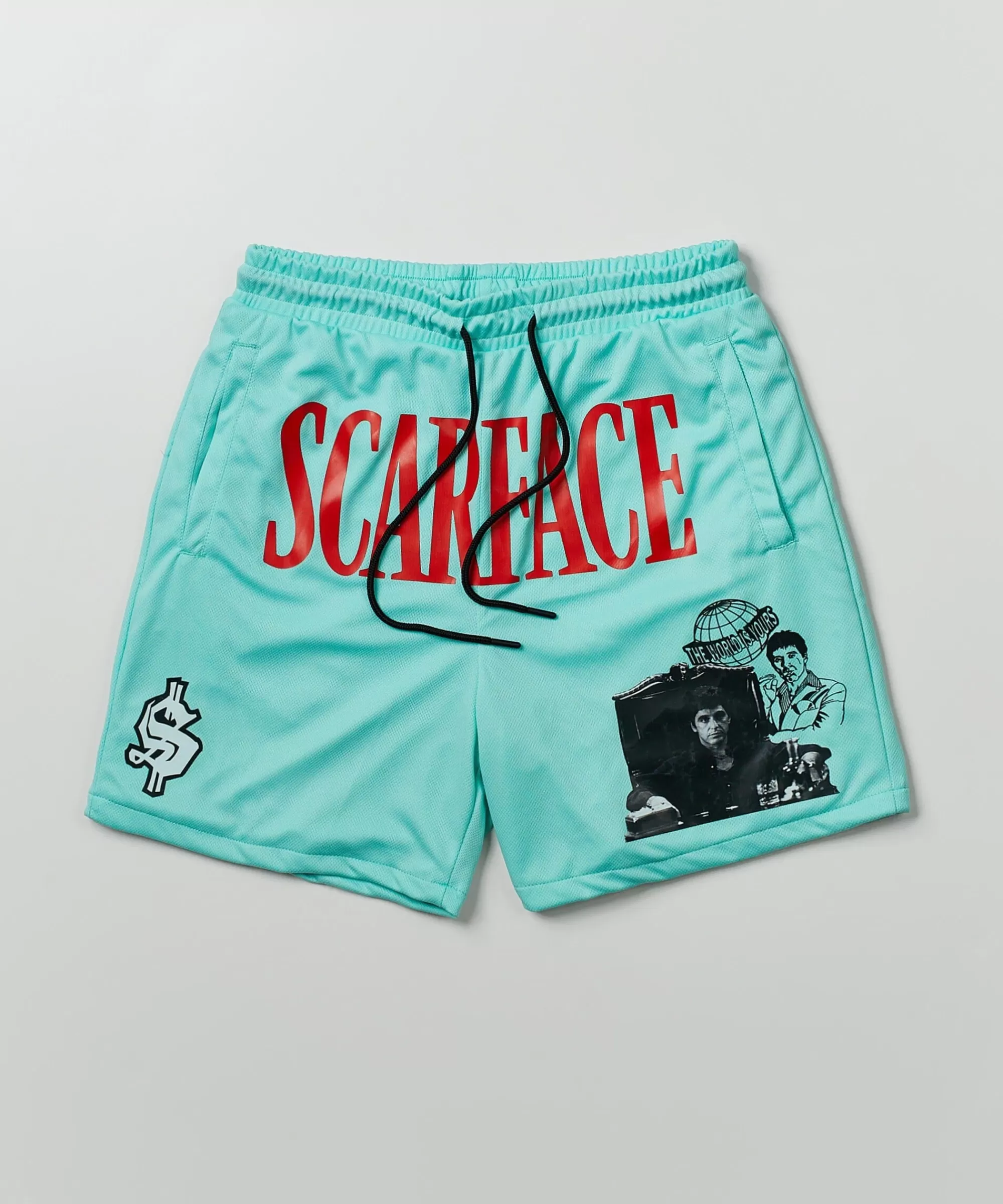 Cheap Scarface™ Mesh Shorts - Light Blue Shop All Bottoms | Shorts