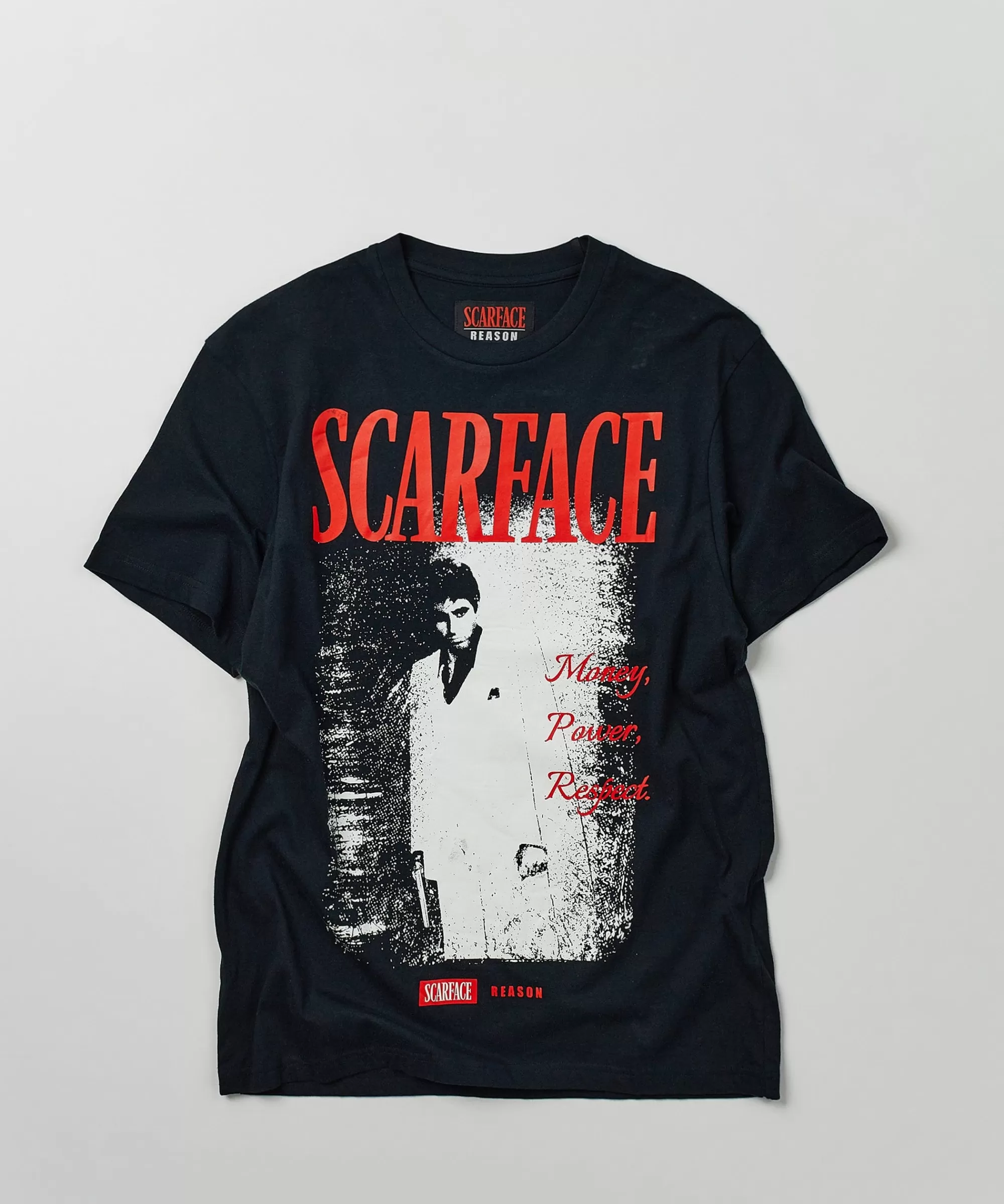 Store Scarface Money Power Respect Short Sleeve Tee - Black Graphic Tees