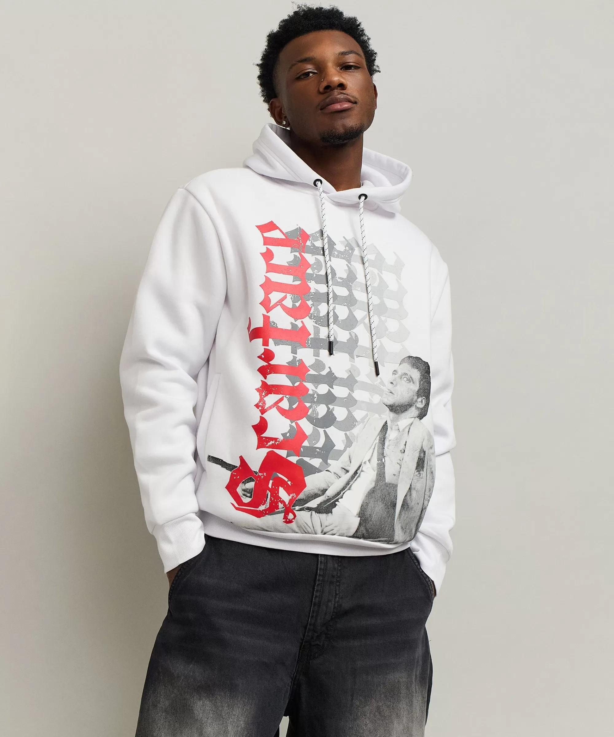 Online Scarface Old English Hoodie - White Hoodies | Hoodies