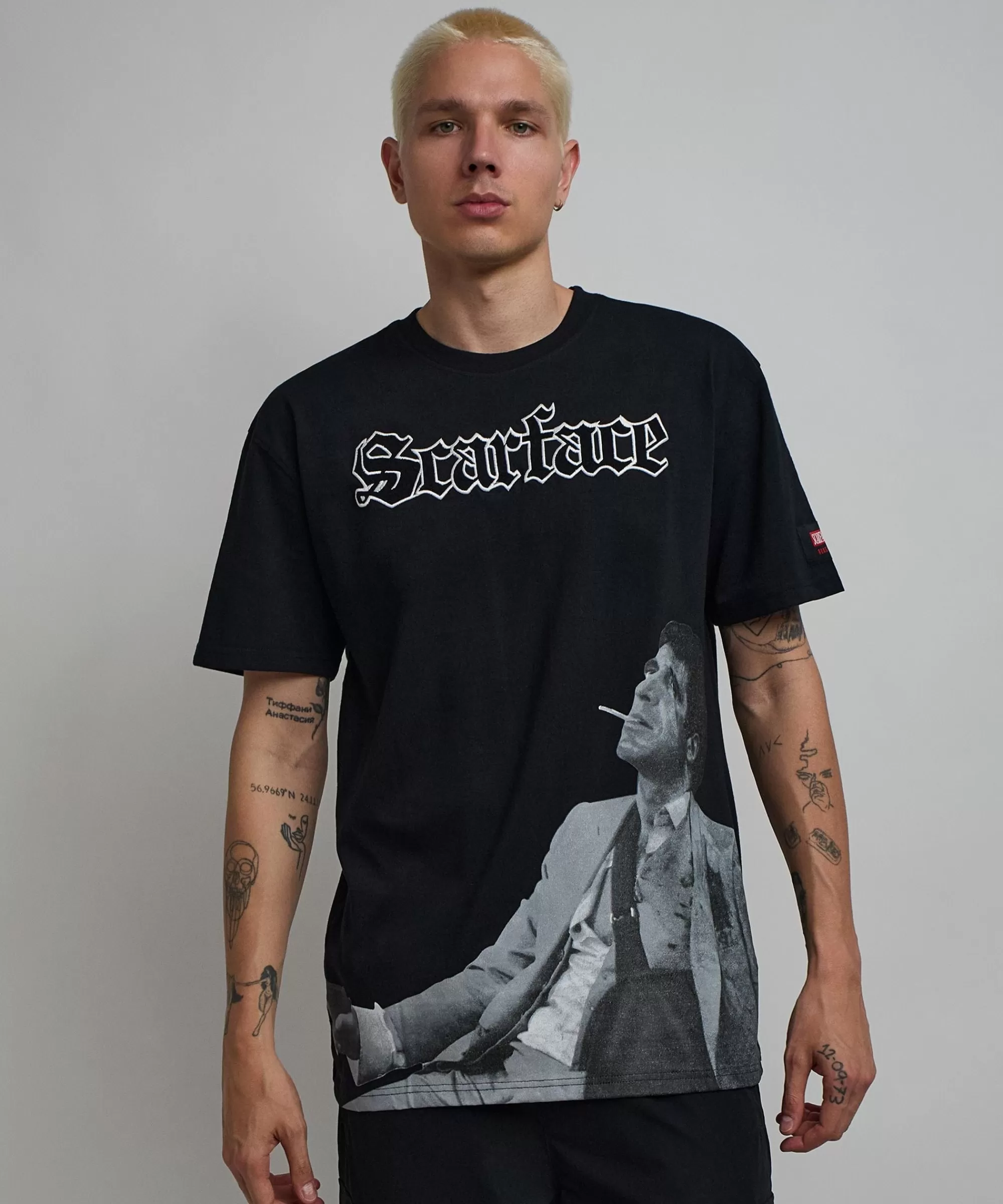 Shop Scarface Old English Short Sleeve Tee - Black Graphic Tees