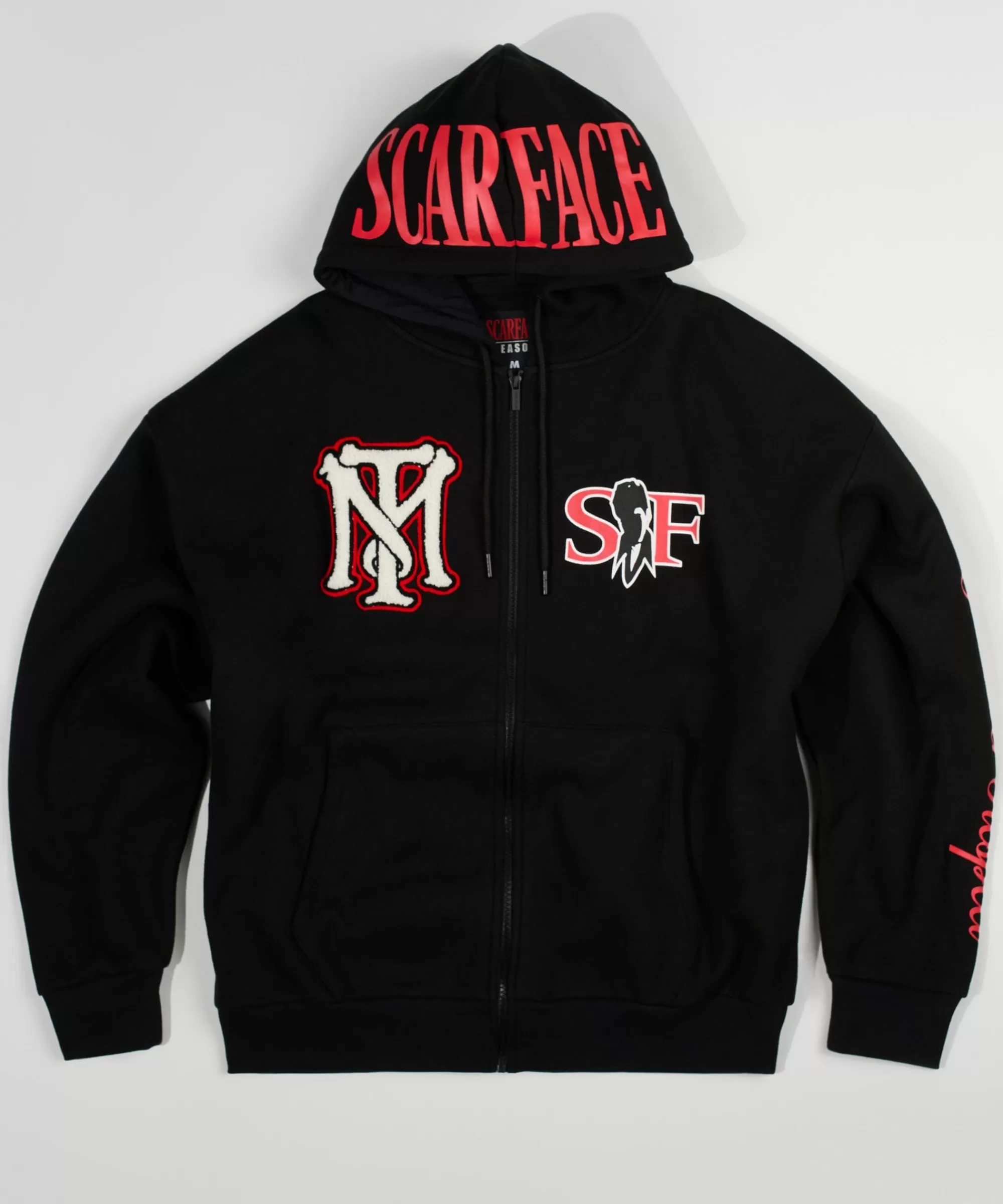 Outlet Scarface Respect Full Zip Hoodie - Black Hoodies | Hoodies