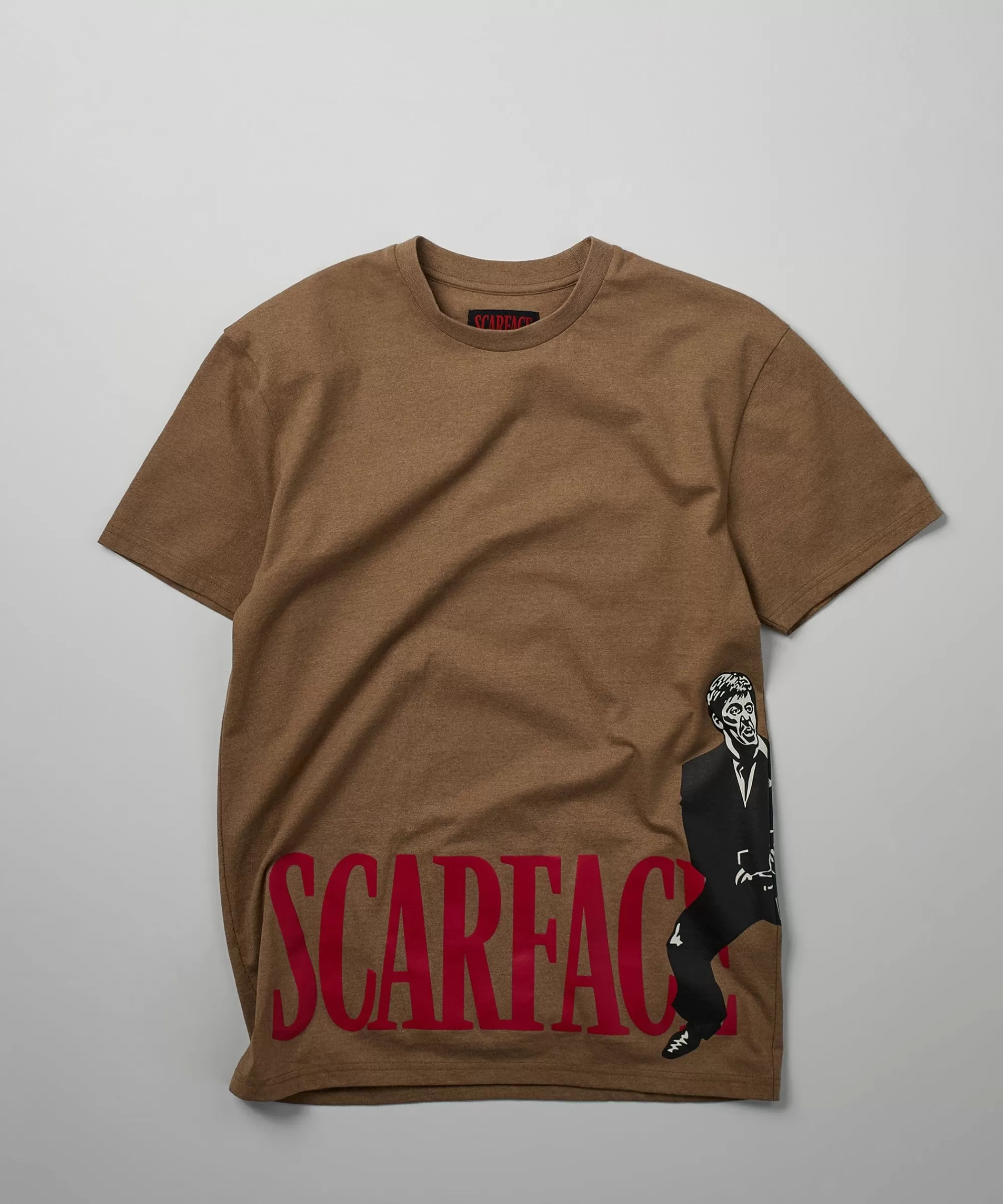 New Scarface™ Side Print Short Sleeve Tee - Brown Graphic Tees