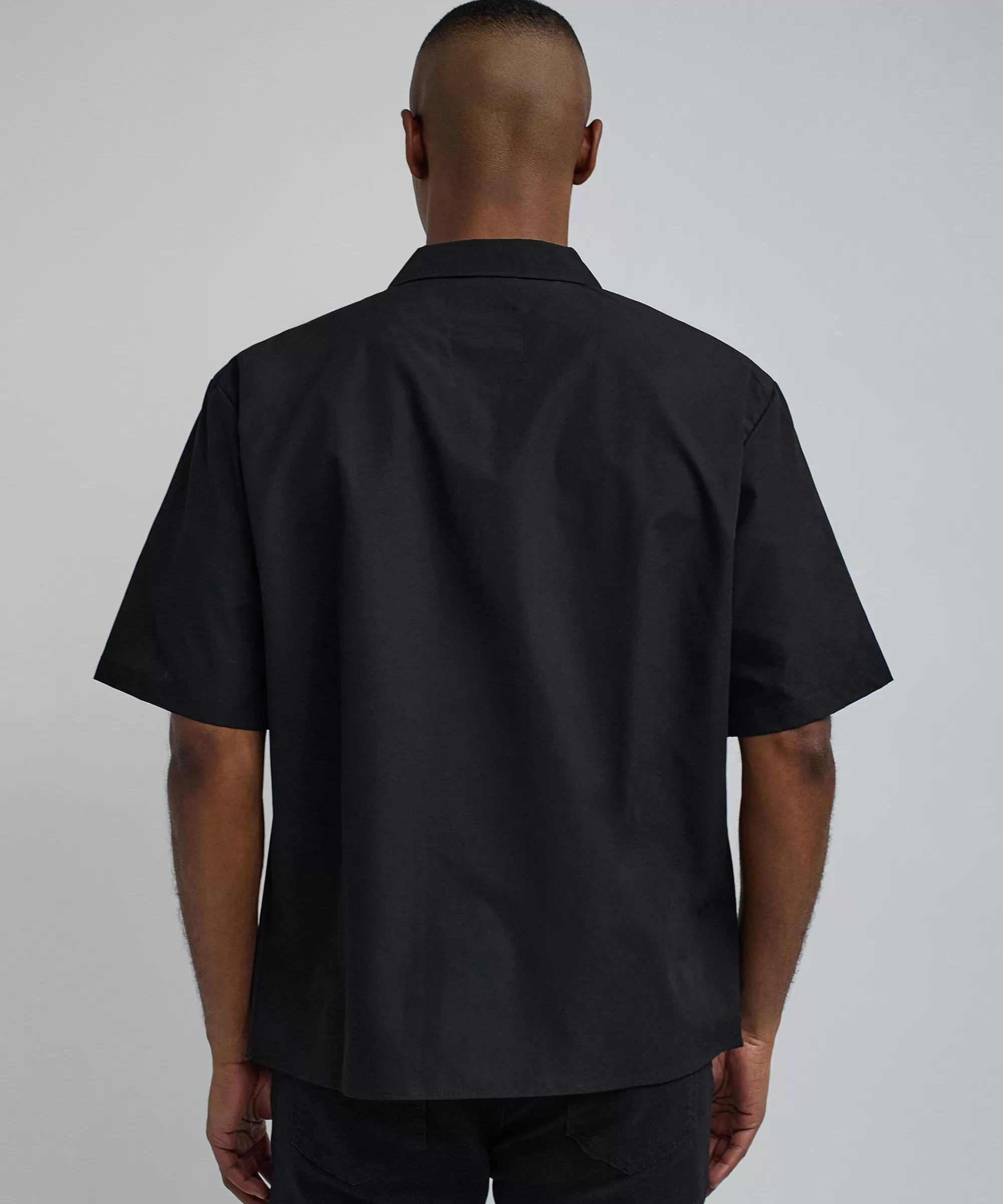 Sale Scarface Tony Montana Short Sleeve Shirt Box Fit - Black Button Downs