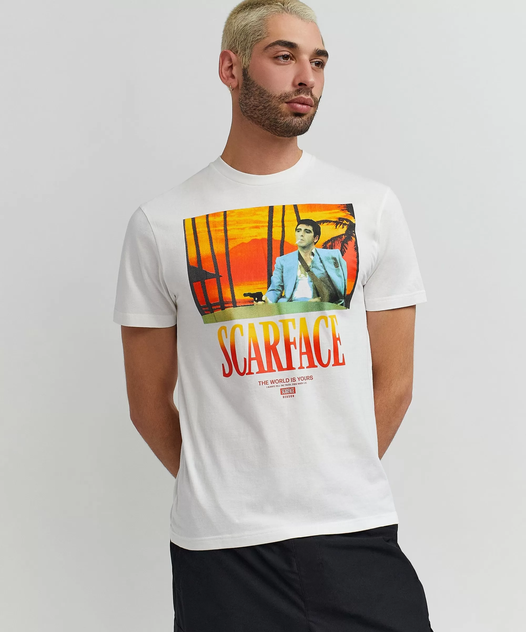 New Scarface World Is Yours Short Sleeve Tee - White Graphic Tees