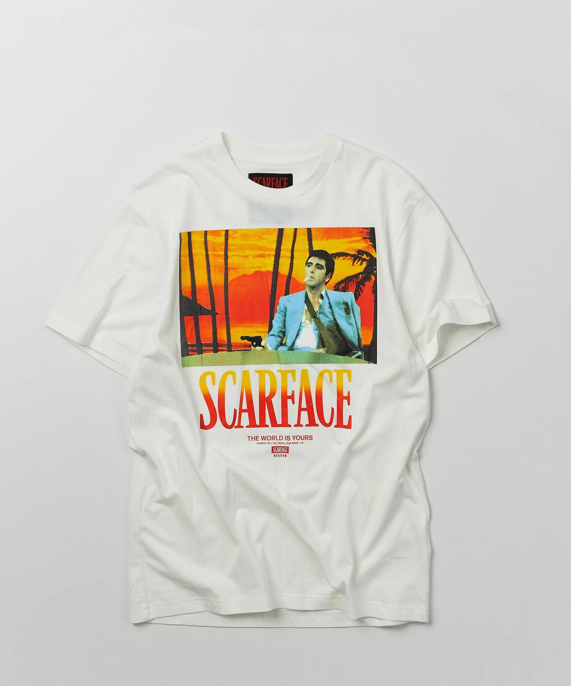 New Scarface World Is Yours Short Sleeve Tee - White Graphic Tees