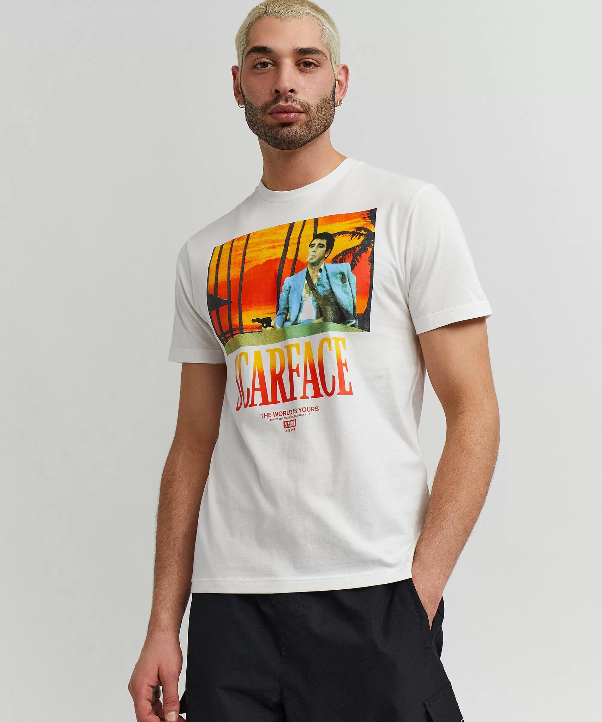 New Scarface World Is Yours Short Sleeve Tee - White Graphic Tees