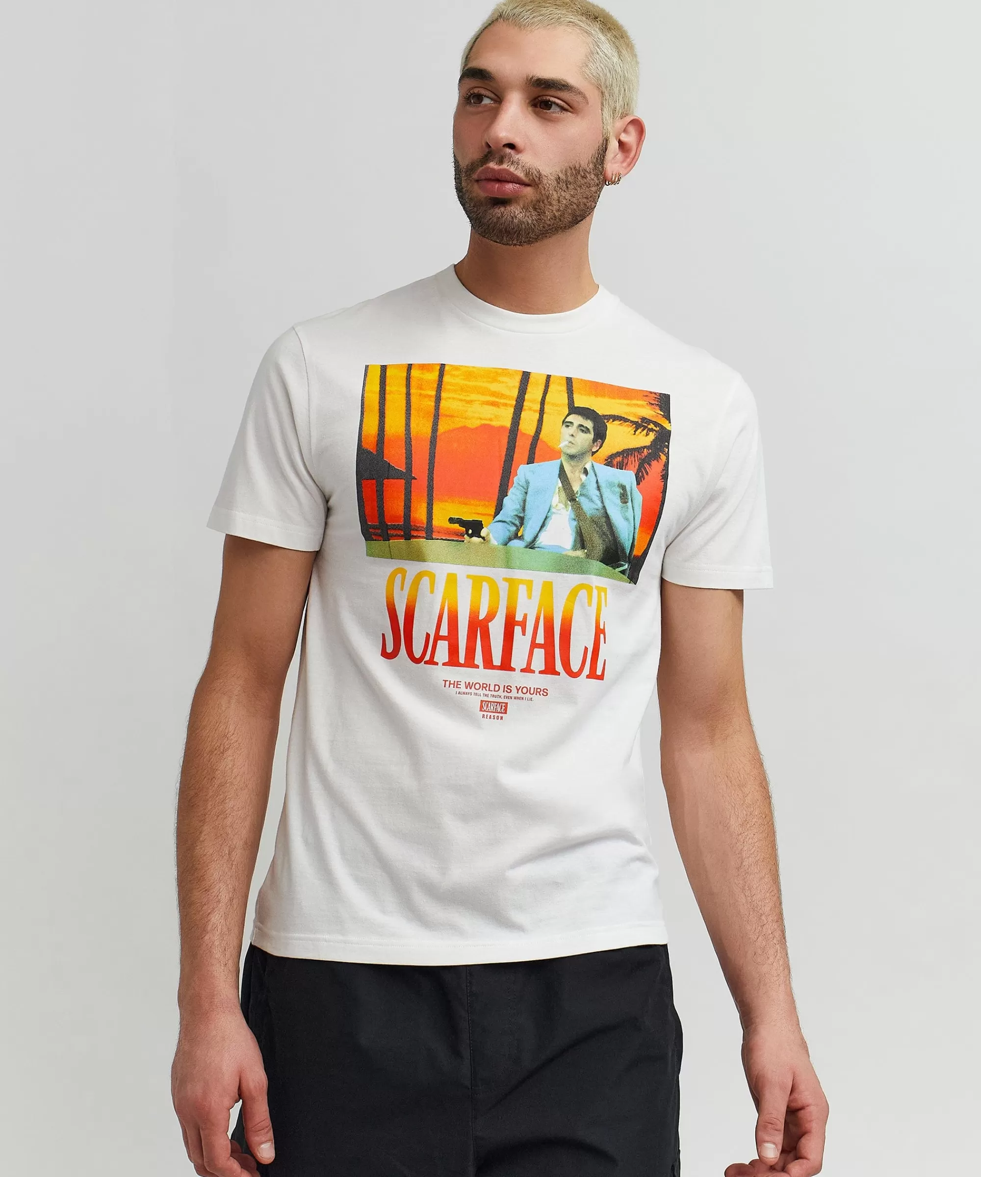 New Scarface World Is Yours Short Sleeve Tee - White Graphic Tees