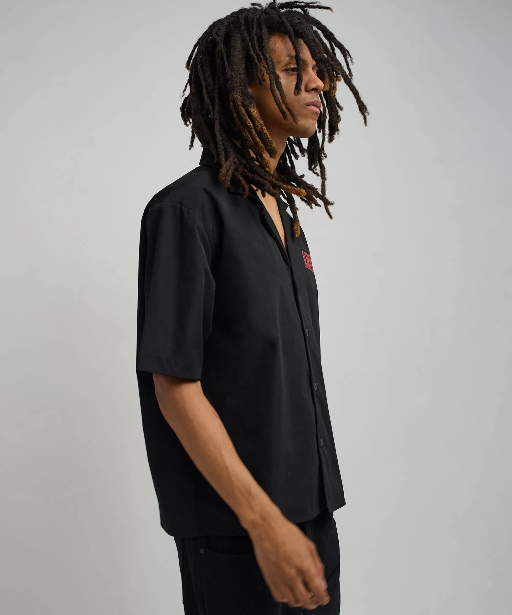 Best Scarface Woven Shirt - Black Button Downs | Oversized Tees