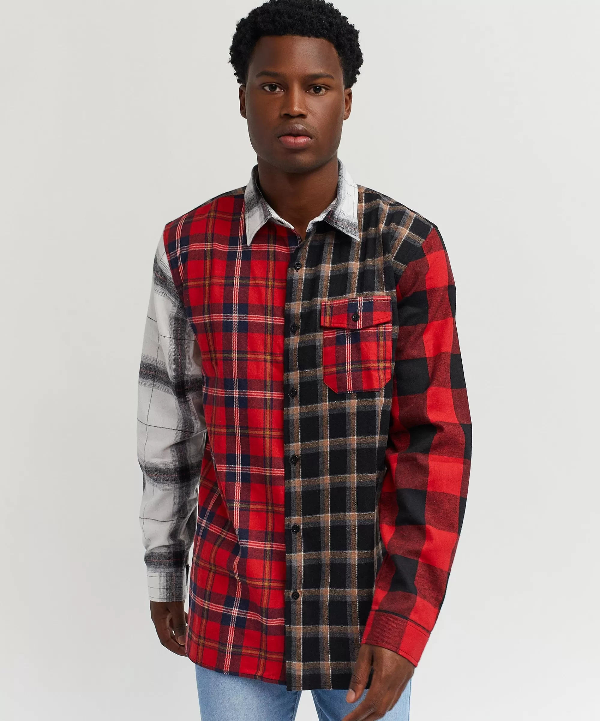 Online Split Flannel Checkered Shirt - Multi Flannels | Button Downs