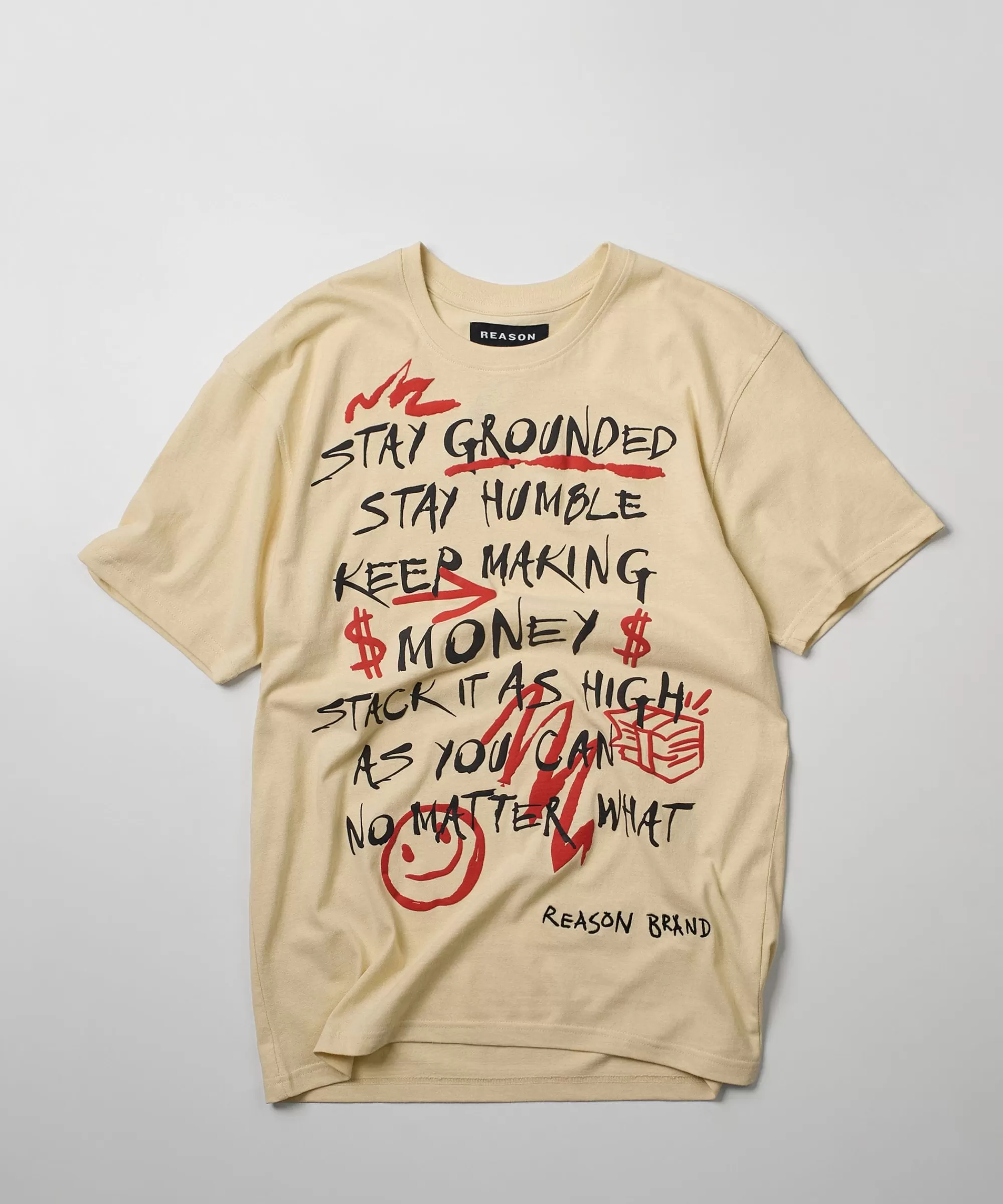 Sale Stay Grounded Short Sleeve Tee - Sand Graphic Tees