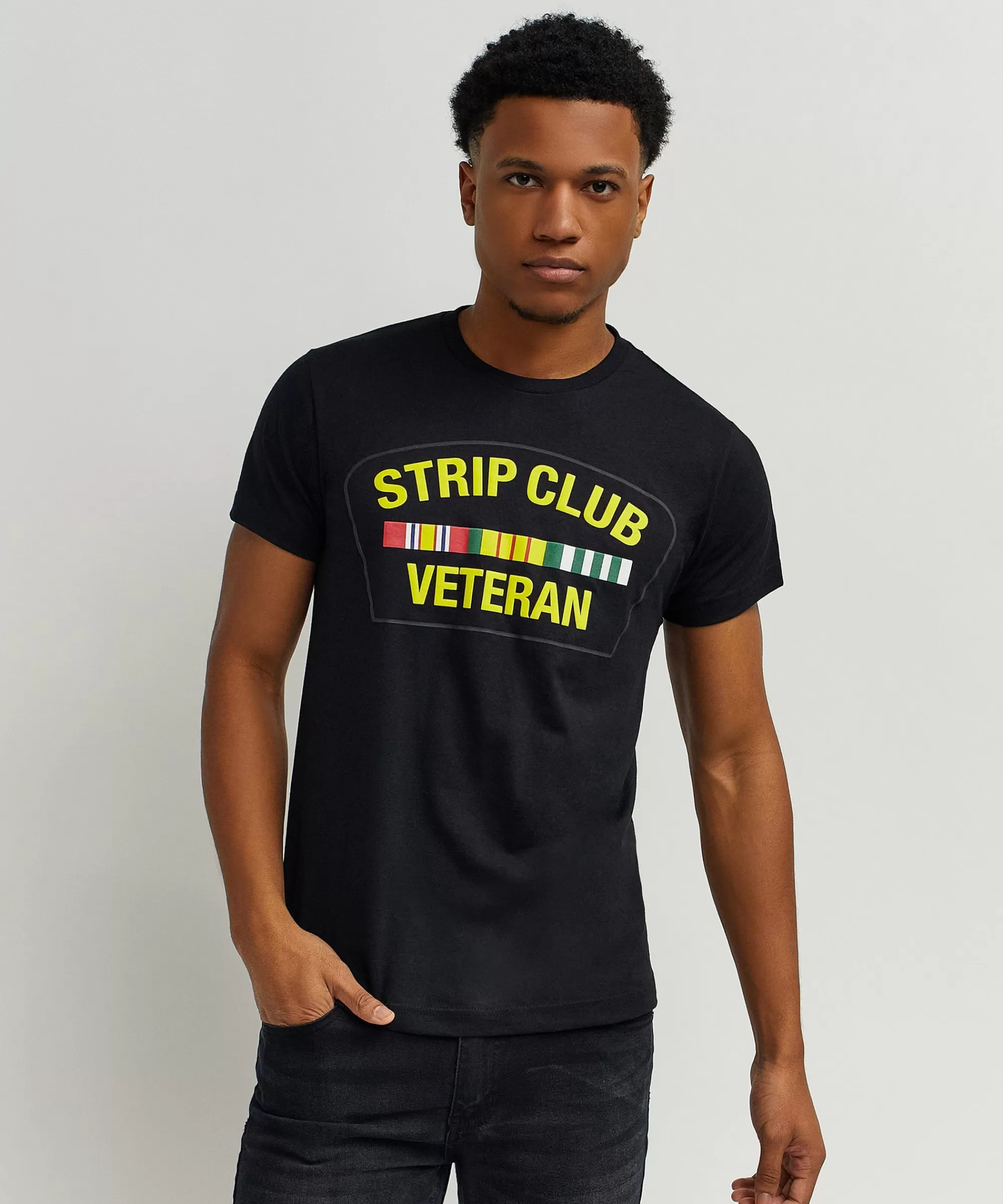 Hot Strip Club Veteran Short Sleeve Tee - Black Graphic Tees