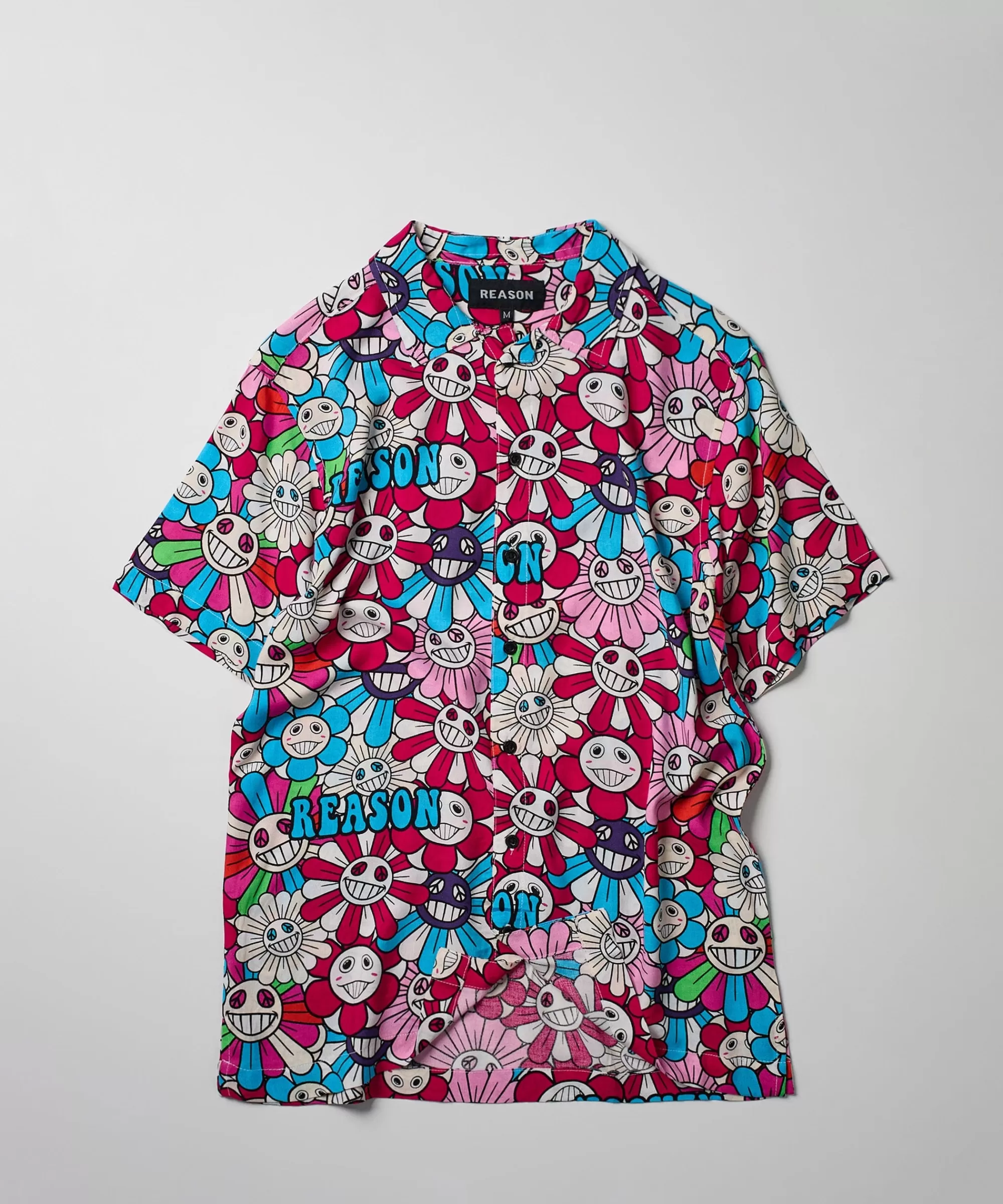 Online Sunflower Allover Print Short Sleeve Shirt Button Downs