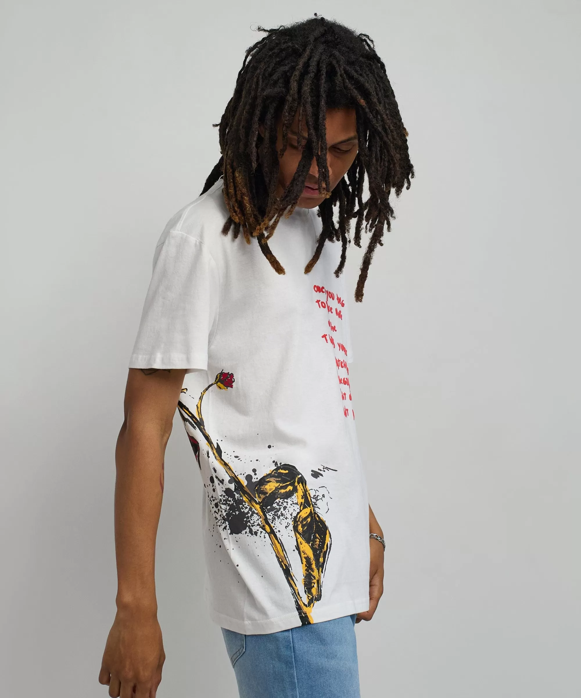 Flash Sale Take Note Short Sleeve Graphic Tee - White Graphic Tees