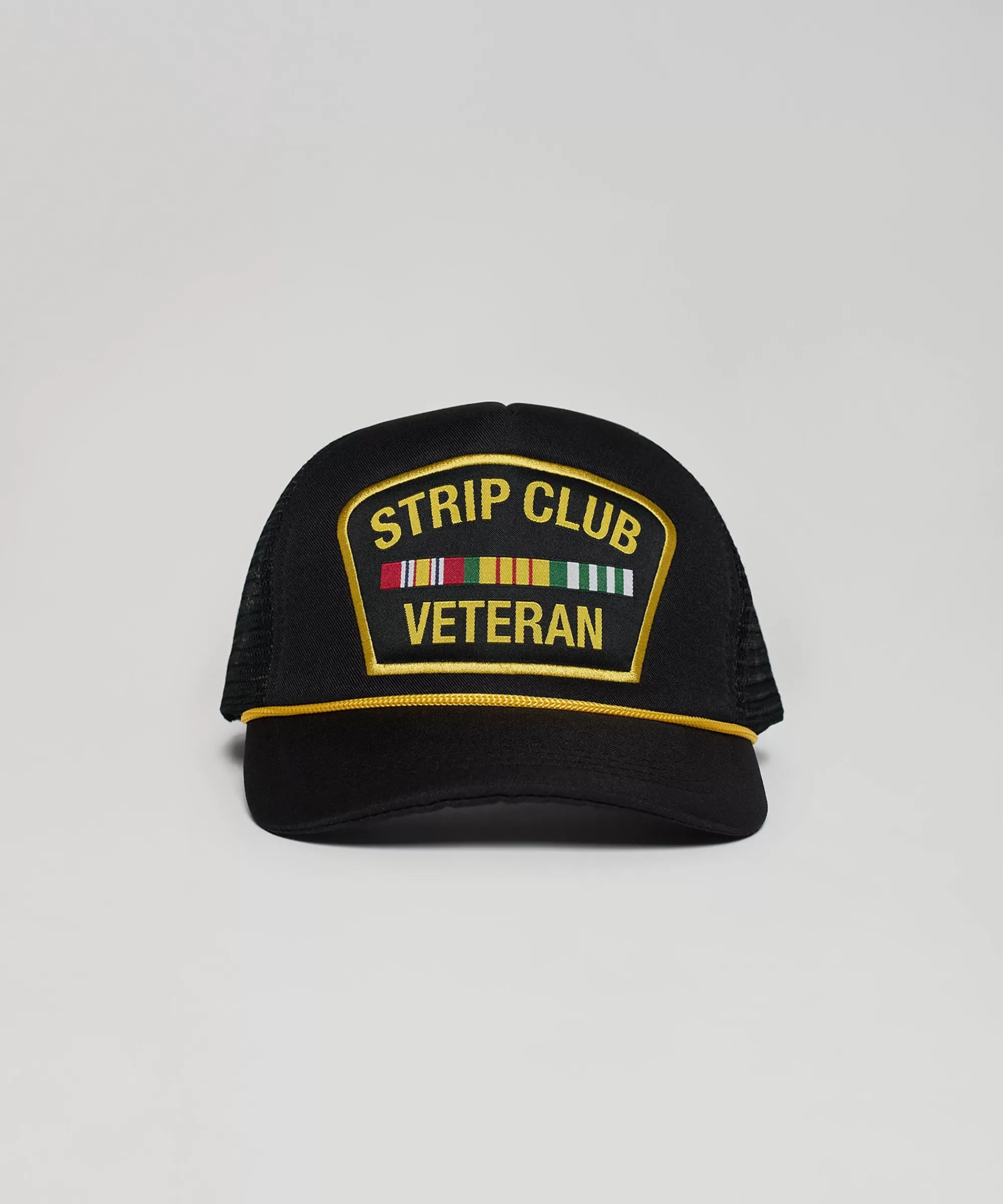 Clearance Veteran Embroidered Patch Trucker Hat - Black Cad Hats