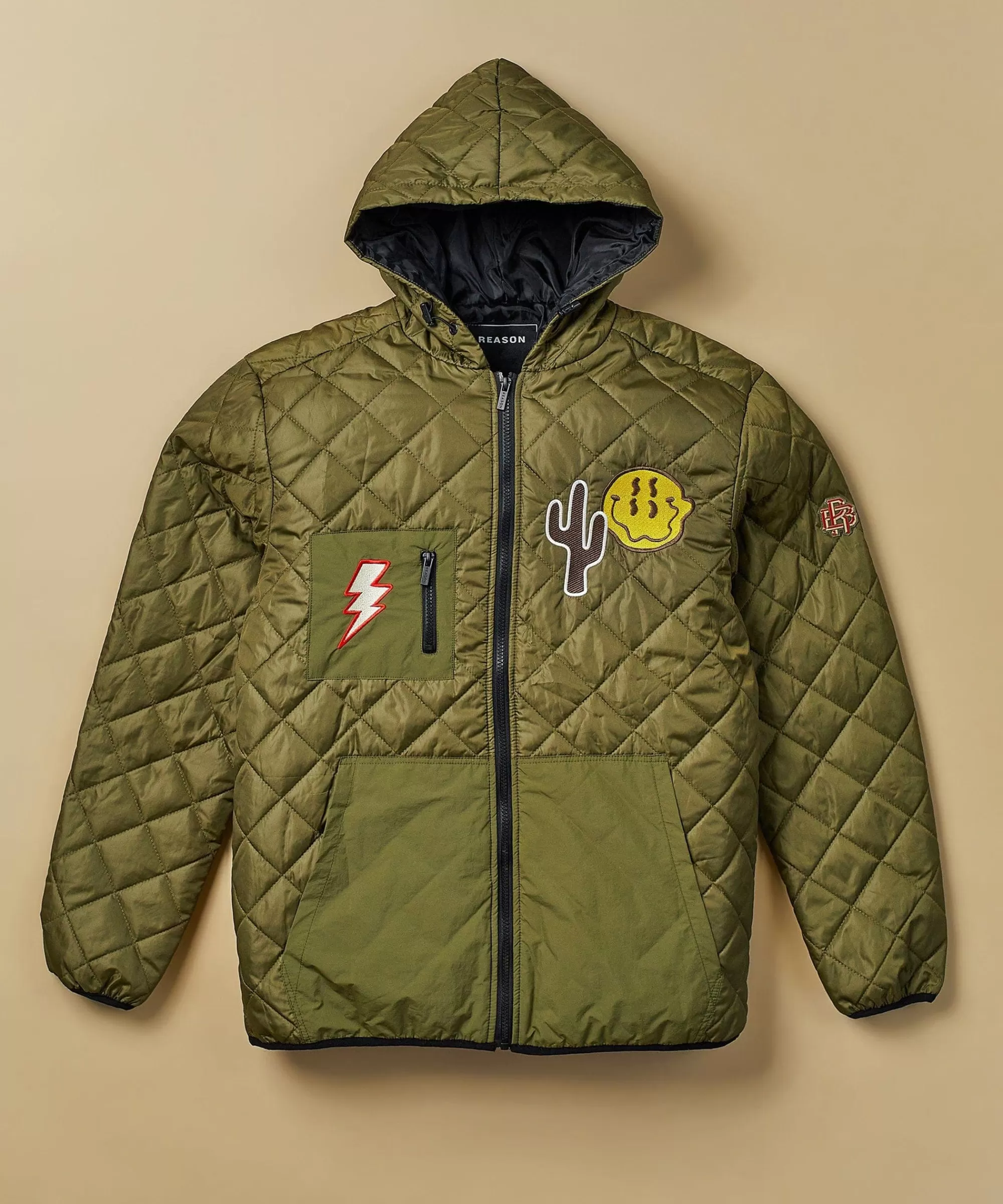 Outlet Vibes Quilted Nylon Zip Up Jacket Quilted Jackets