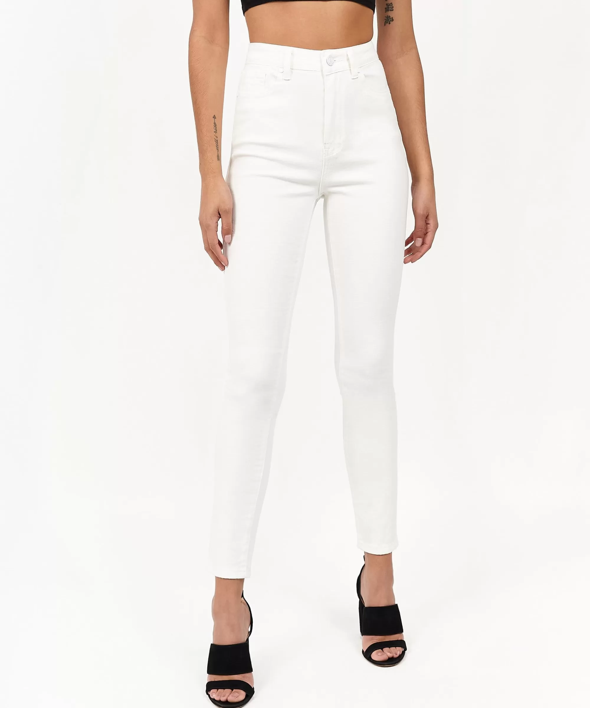 Best Sale Womens Chloe White Slim Jeans Denim