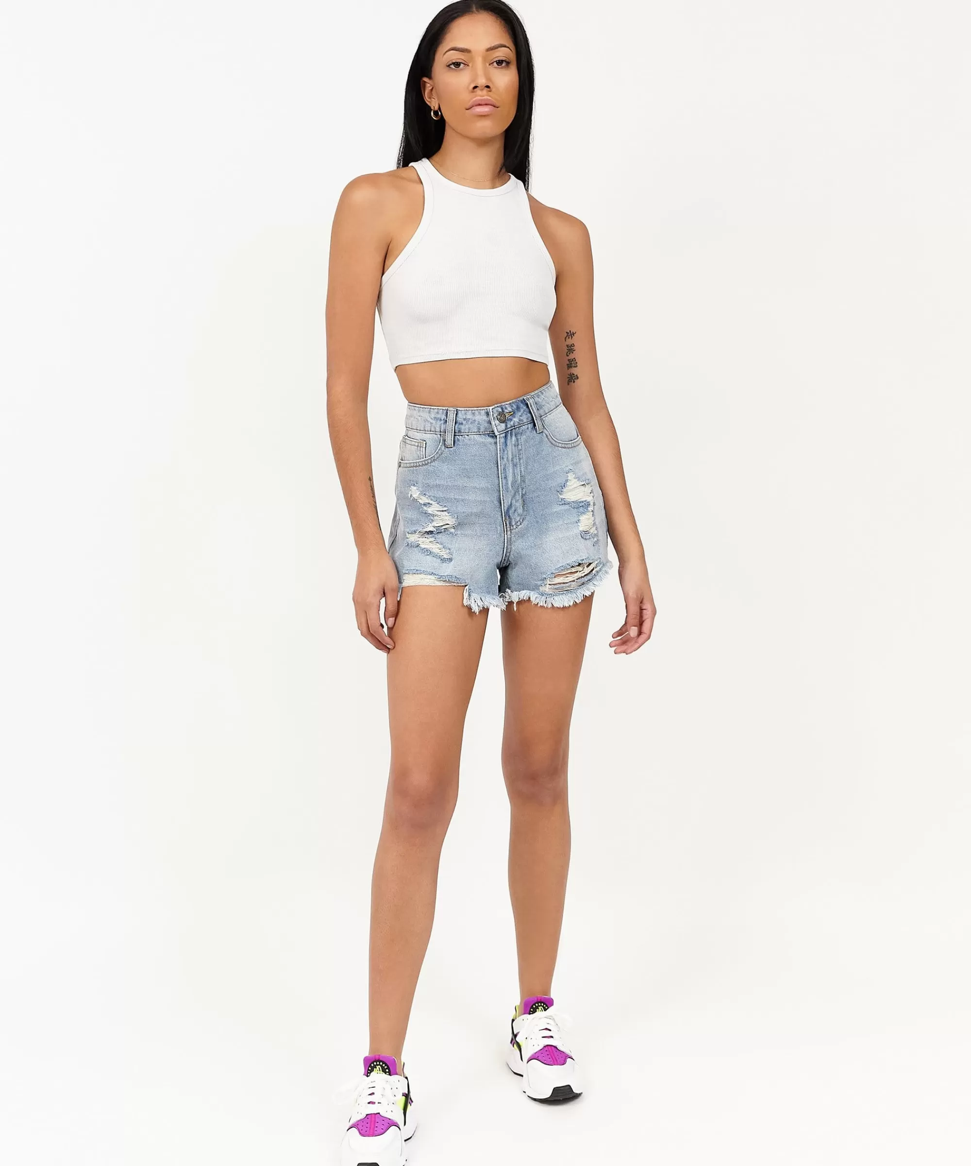 Hot Womens Ella Denim Shorts Denim | Shop All Bottoms