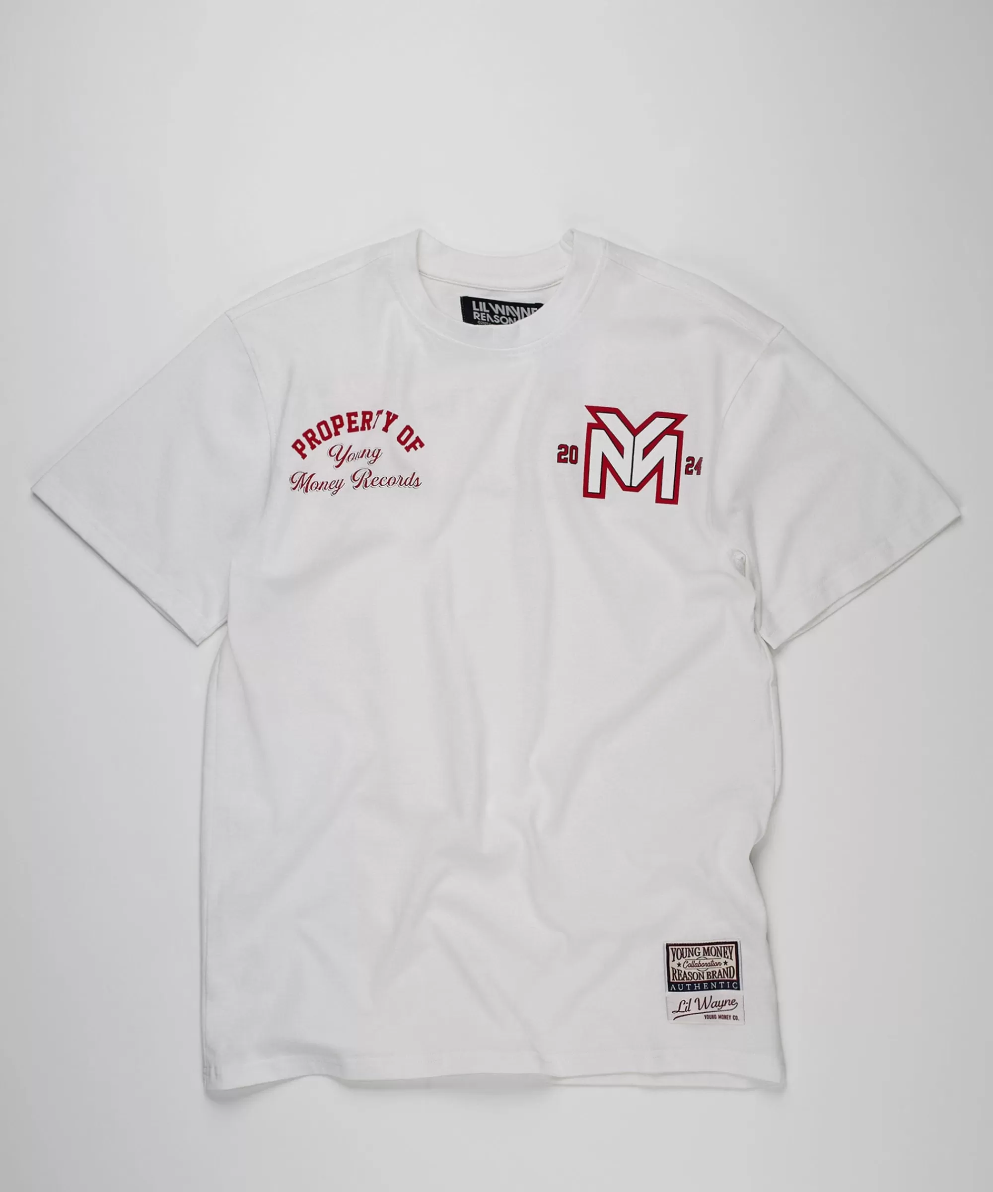 Cheap Young Money Records Short Sleeve Tee - White Graphic Tees